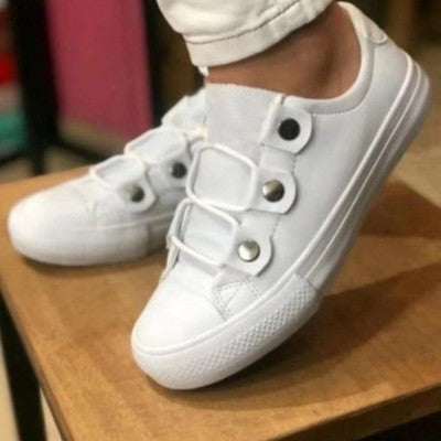 Trendige Leder-Sneakers