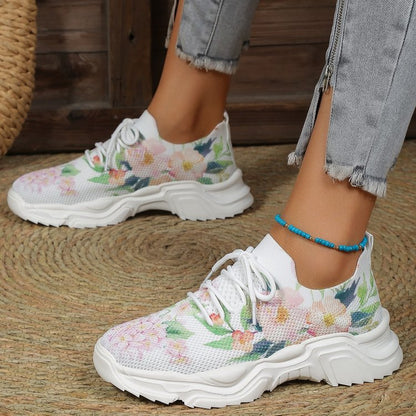 Orthopädische Turnschuhe mit Blumenmuster