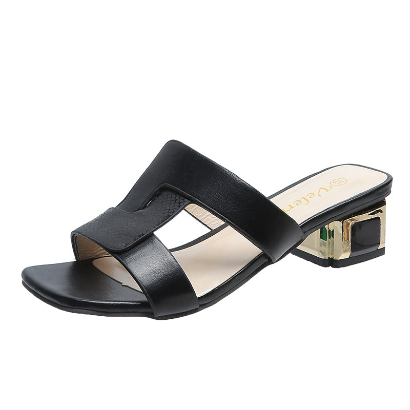 Damen Designer Fischleder Sandalen