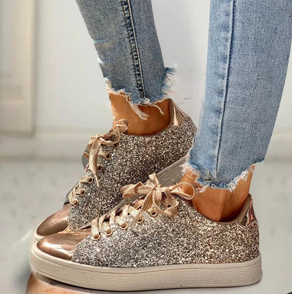 Glitter Casual Weibliche Turnschuhe