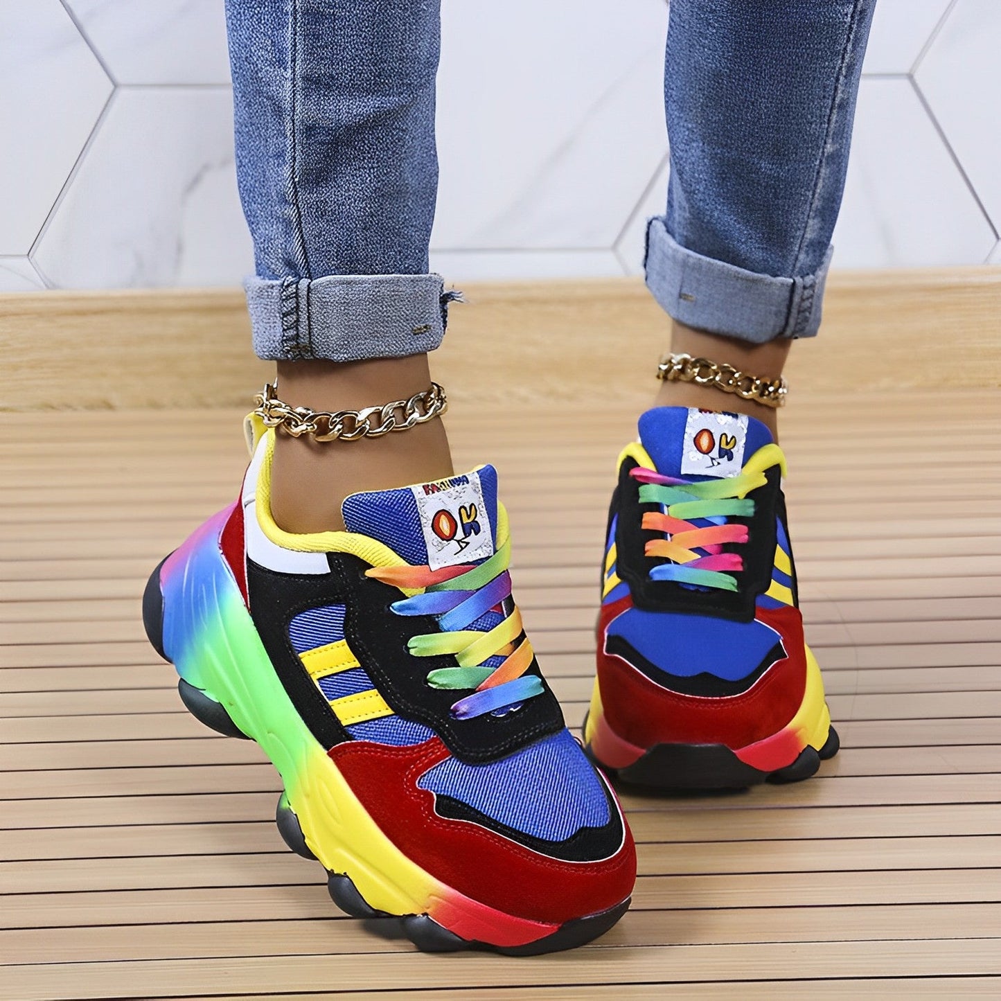 Regenbogen Turnschuhe