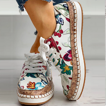 Bequeme florale Turnschuhe