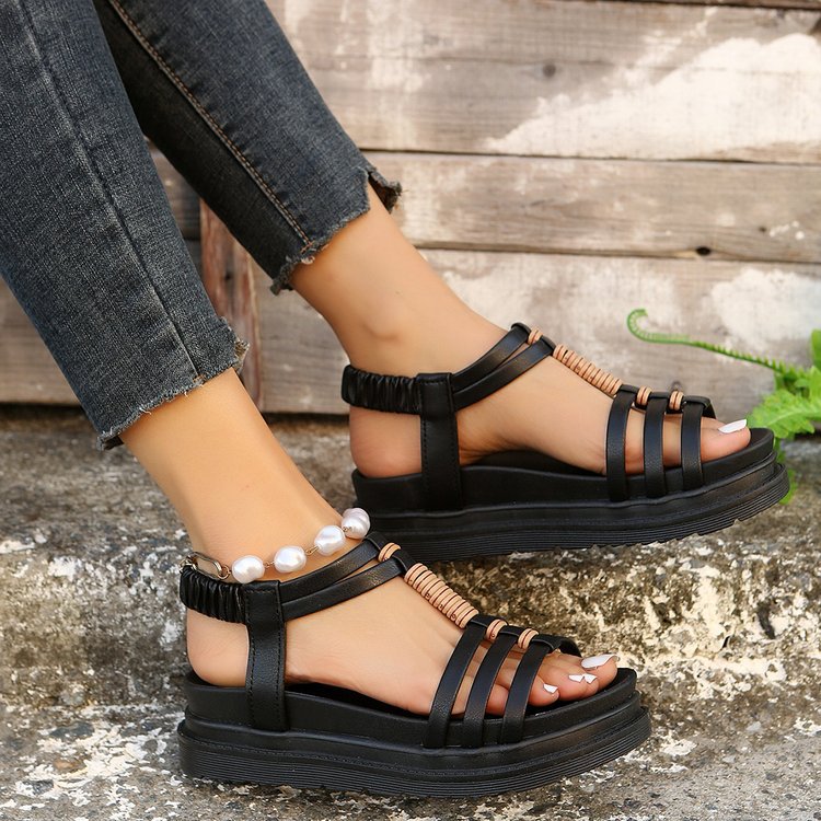 Keilsandaletten im Riemchendesign Sommer-Sandalen