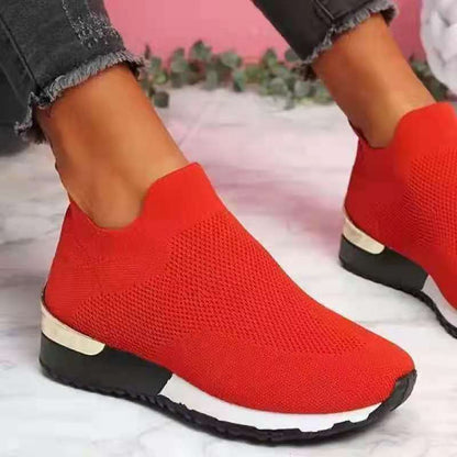 Elegante elastische flache Schuhe zum Hineinschlüpfen