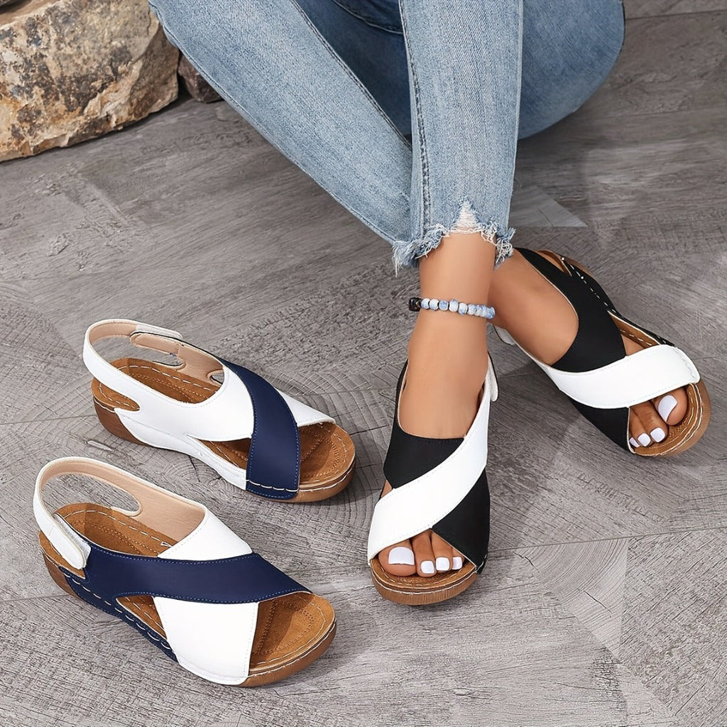 Color Wedge Orthopädische Sandalen für Frauen