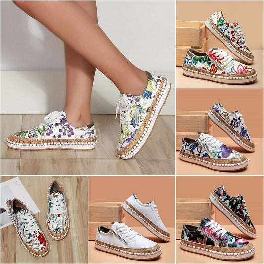 Bequeme florale Turnschuhe