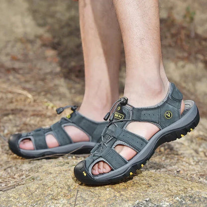 Echtes Leder Herren Casual Sandalen Wandern