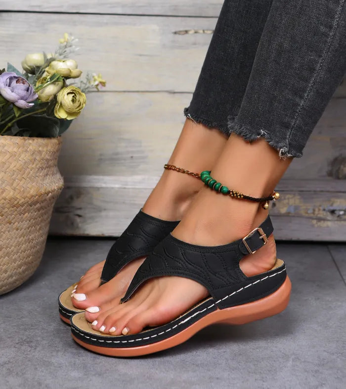 Clip Toe Wedge Sandalen für Frauen