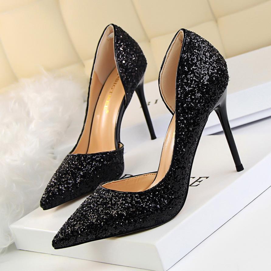 Frauen Glitter Dekor Stiletto