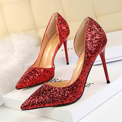 Frauen Glitter Dekor Stiletto