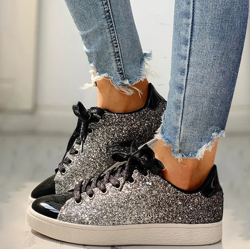 Glitter Casual Weibliche Turnschuhe