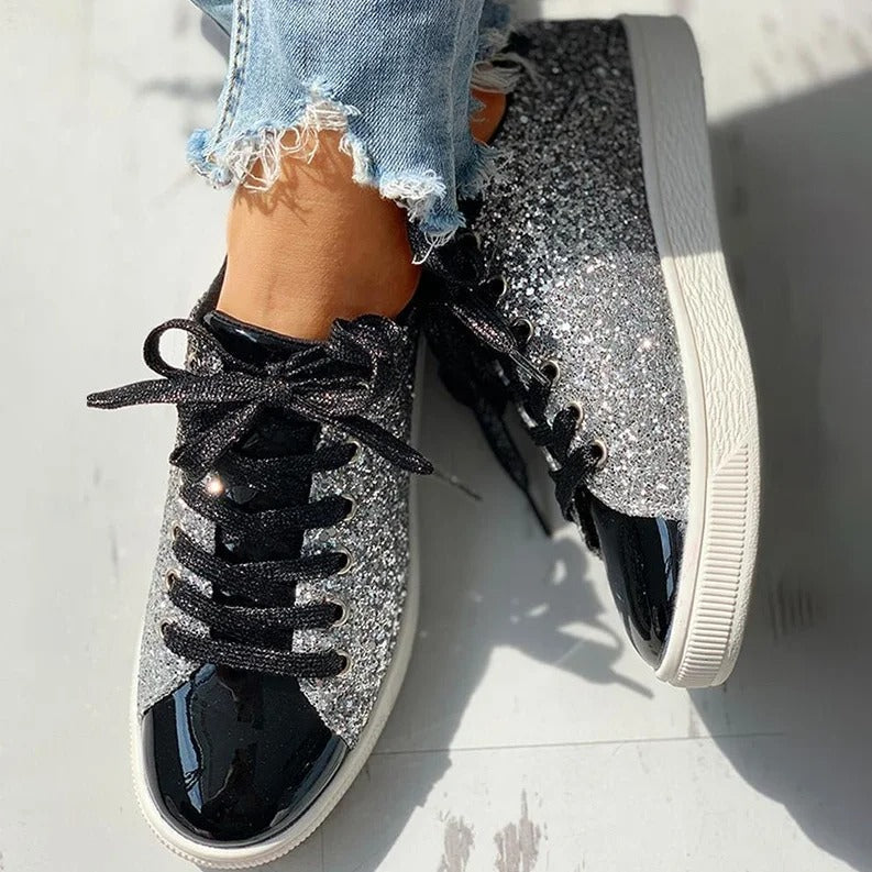 Glitter Casual Weibliche Turnschuhe