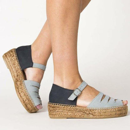 Boho-Espadrille-Keilsandalen