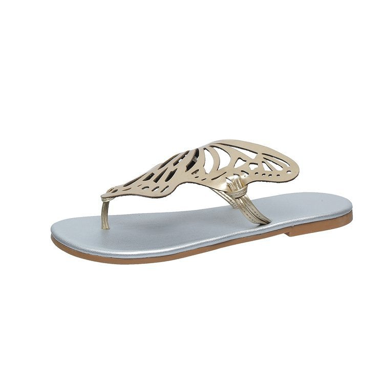 Sommer Neue Silberne Elegante Freizeit Sandalen