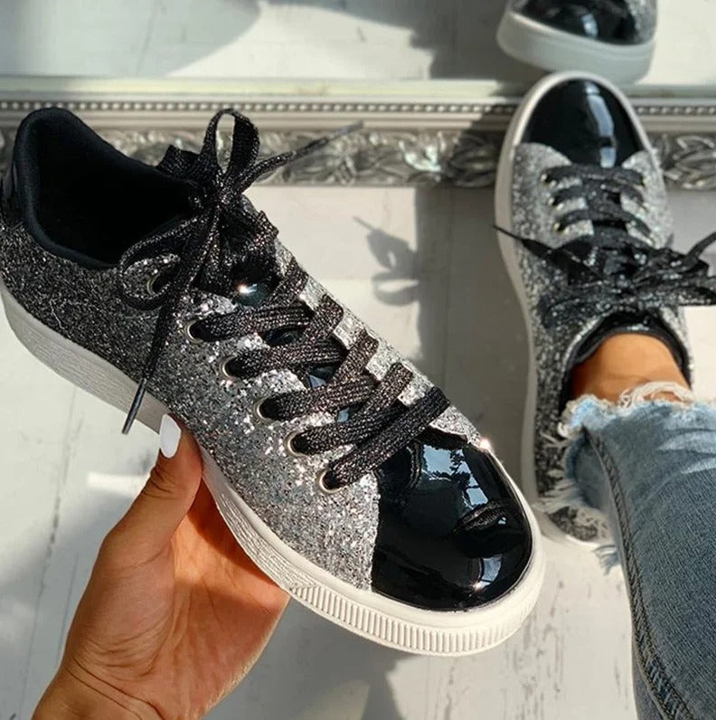 Glitter Casual Weibliche Turnschuhe