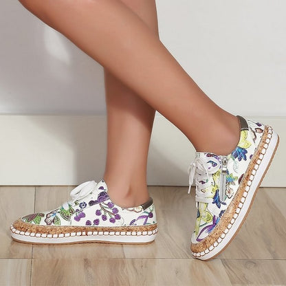 Bequeme florale Turnschuhe