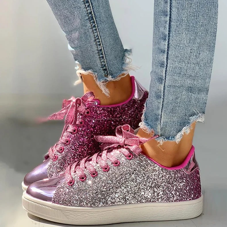 Glitter Casual Weibliche Turnschuhe