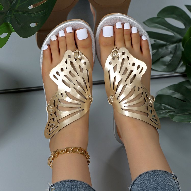 Sommer Neue Silberne Elegante Freizeit Sandalen