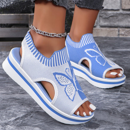 Sommer Schmetterling Print Sport Sandalen