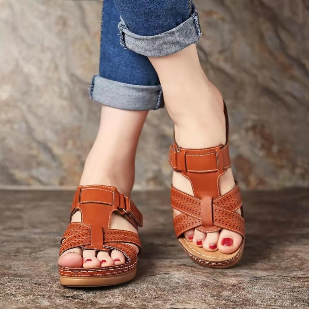 Damen Premium Leder Sandalen