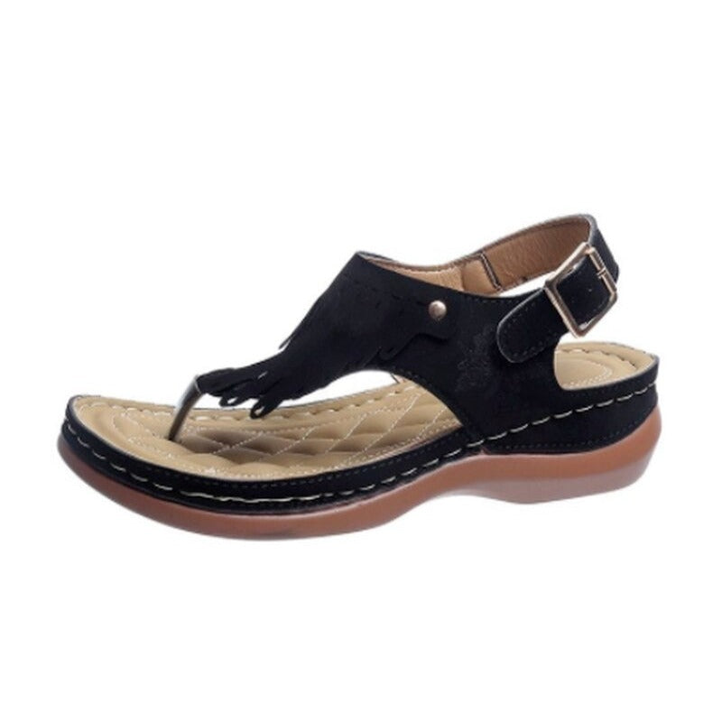 Mode Fransen Wedges Sandalen