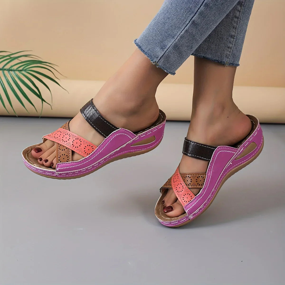 Casual Sommer Sandalen für Frauen Arch Support Slides