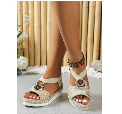 Sommer Rom Wedge Strand Sandalen