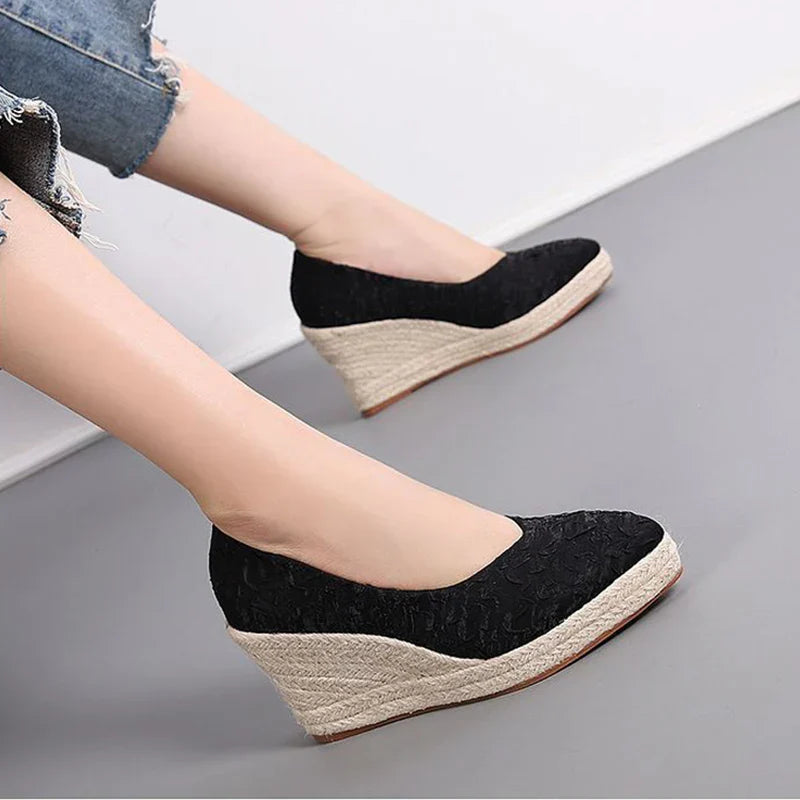 Mode High Heels Frauen Wedges Schuhe