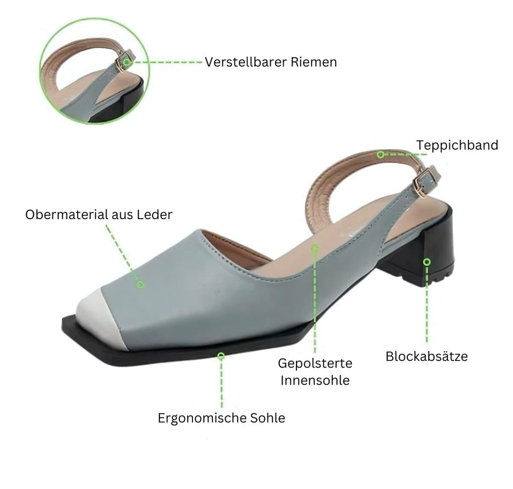 Orthopädische Sandalen mit kontrastierender Farbe