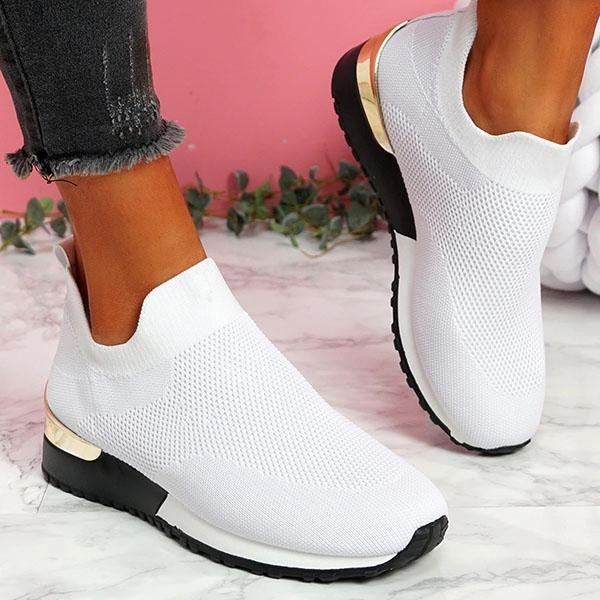 Frauen Casual Sneakers Slip On Classic Jogging Pumps Schuhe