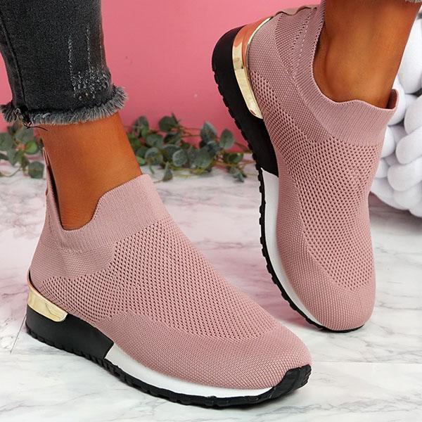 Frauen Casual Sneakers Slip On Classic Jogging Pumps Schuhe