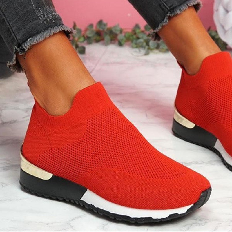 Frauen Casual Sneakers Slip On Classic Jogging Pumps Schuhe