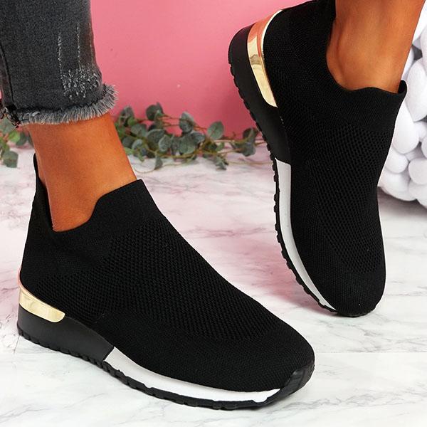 Frauen Casual Sneakers Slip On Classic Jogging Pumps Schuhe