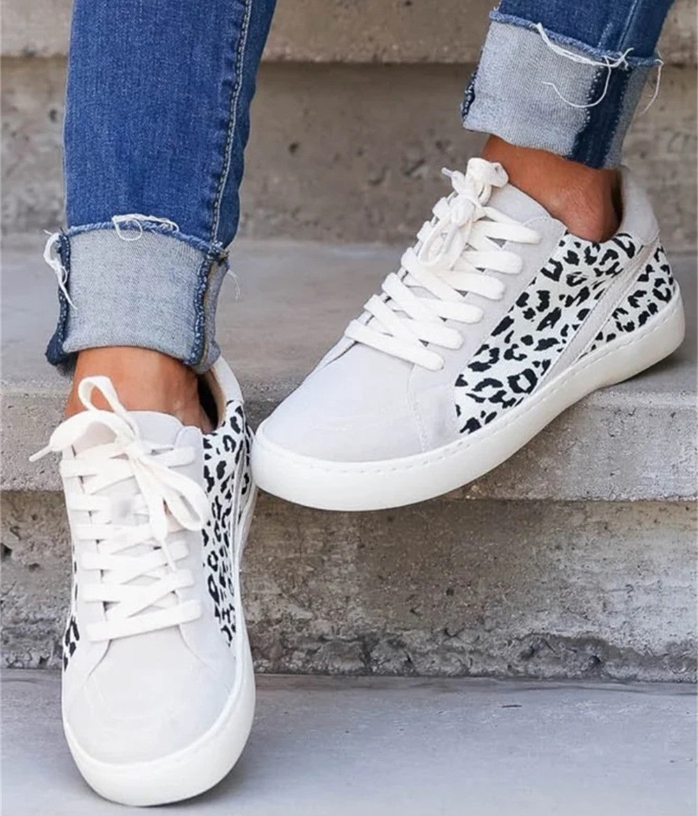 Damen Leopard Print Skate Schuhe