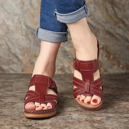 Sommer Damen Sandalen Mode Keil Slip auf Pantoffeln