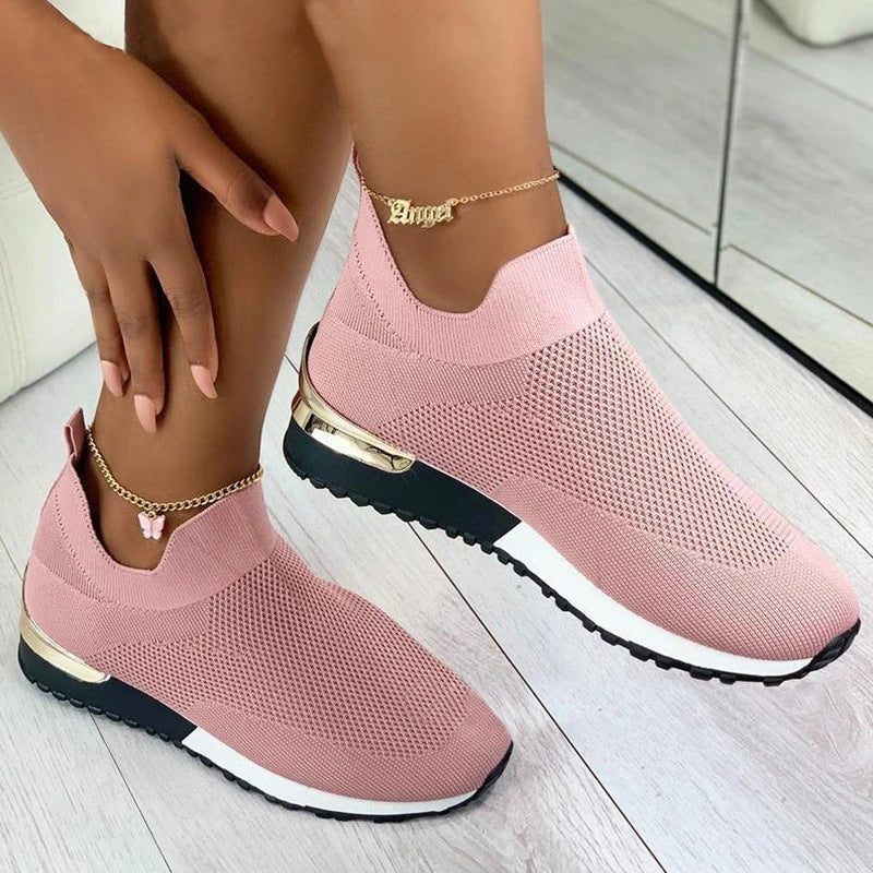 Frauen Casual Sneakers Slip On Classic Jogging Pumps Schuhe