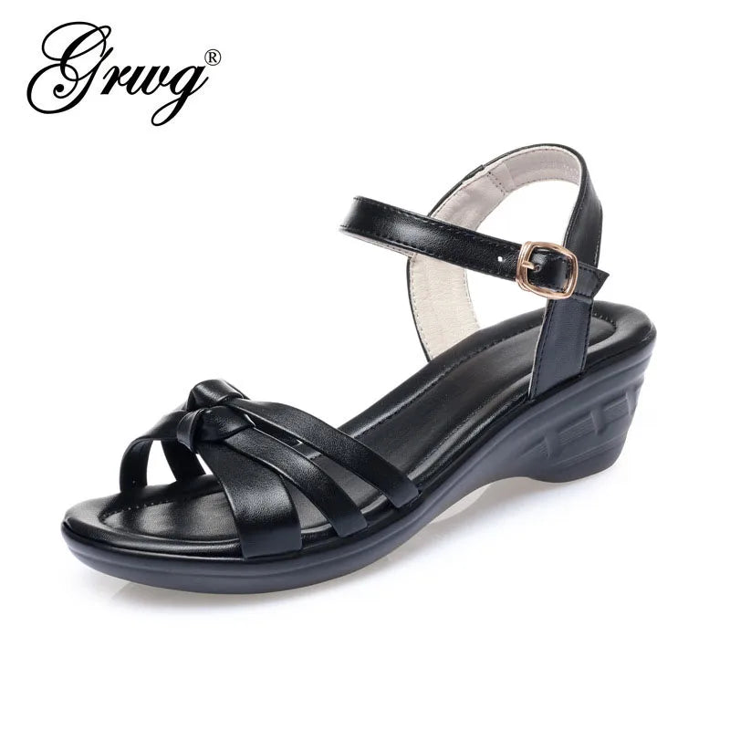 Frau Sommer Vintage Keilsandalen