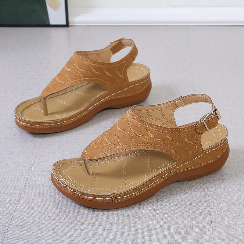 Orthopädische Low-Wedge-Freizeitsandalen für Damen