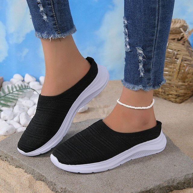 Bequeme feste Farbe Slip On flache Schuhe