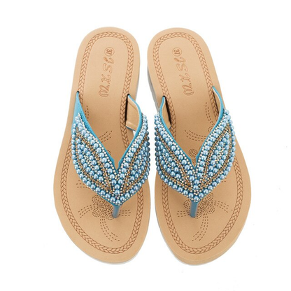 Strand Weiblich Strass Casual Anti-Rutsch-Sandalen