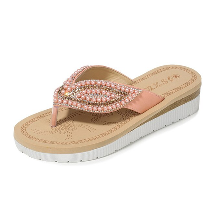 Strand Weiblich Strass Casual Anti-Rutsch-Sandalen