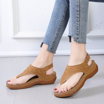 Orthopädische Low-Wedge-Freizeitsandalen für Damen