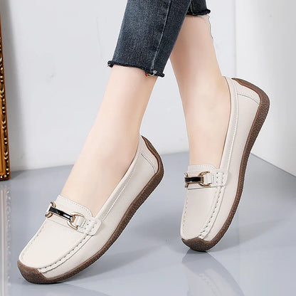 Echtes Leder Damen Loafers