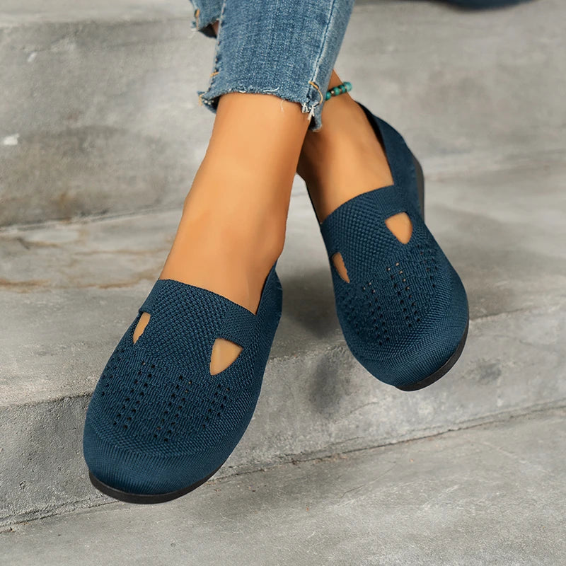 Sommer Hollow Slip on Damen Turnschuhe