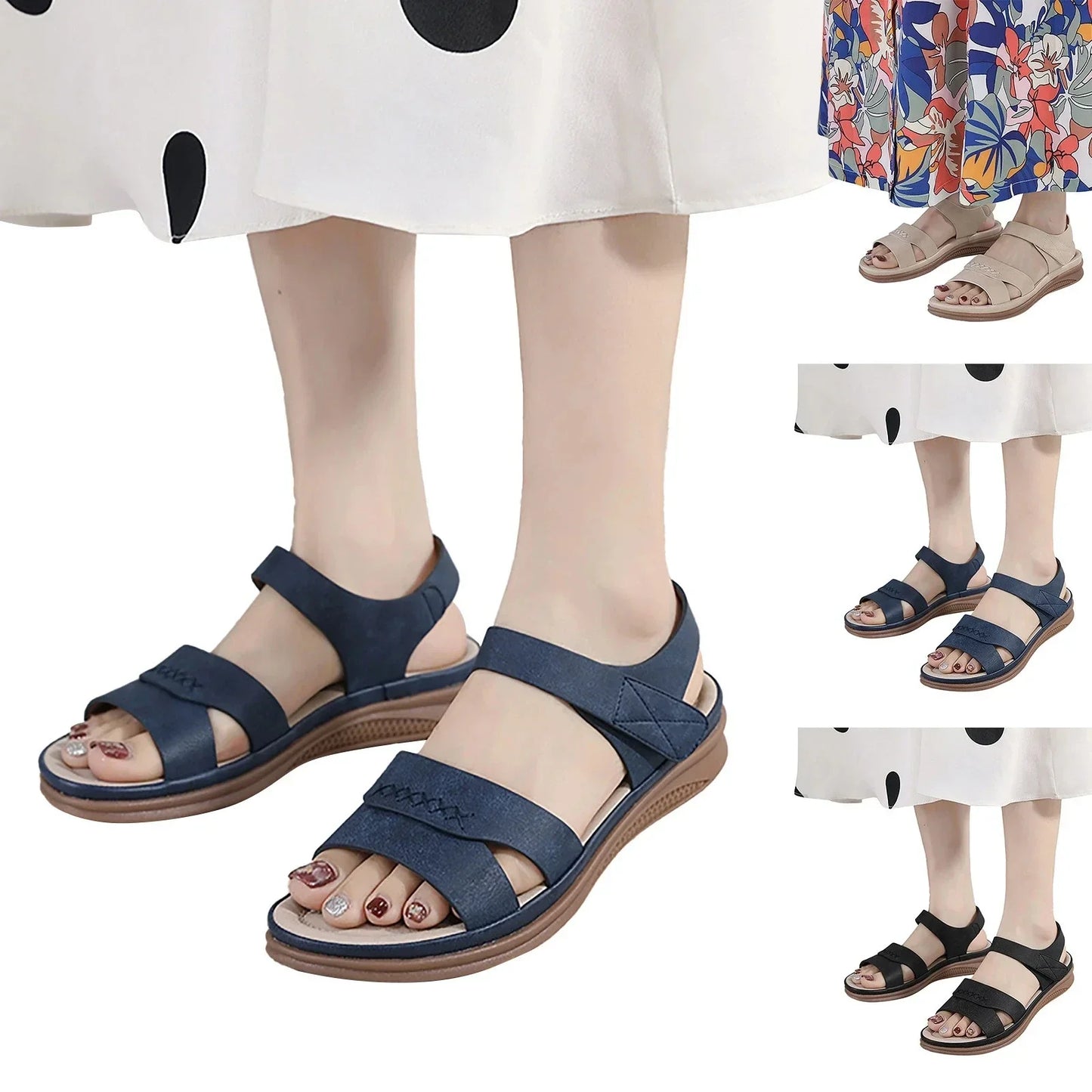 Flache Muffin Sandalen Schuhe für Frauen