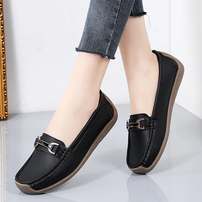 Echtes Leder Damen Loafers