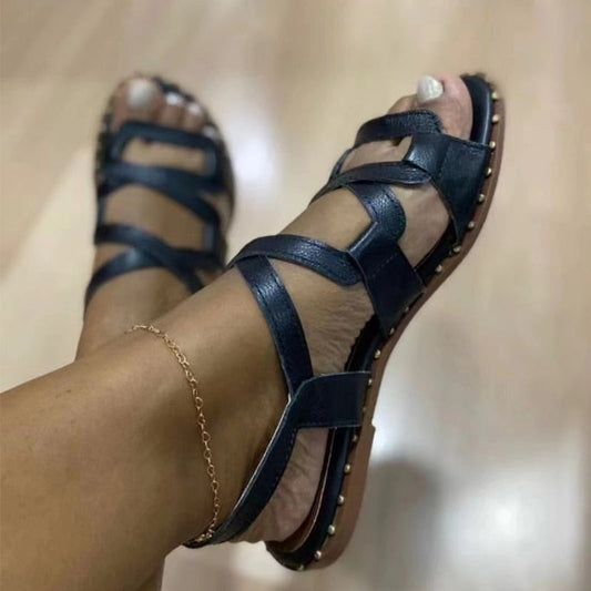 Riemchensandalen aus Leder für Frauen