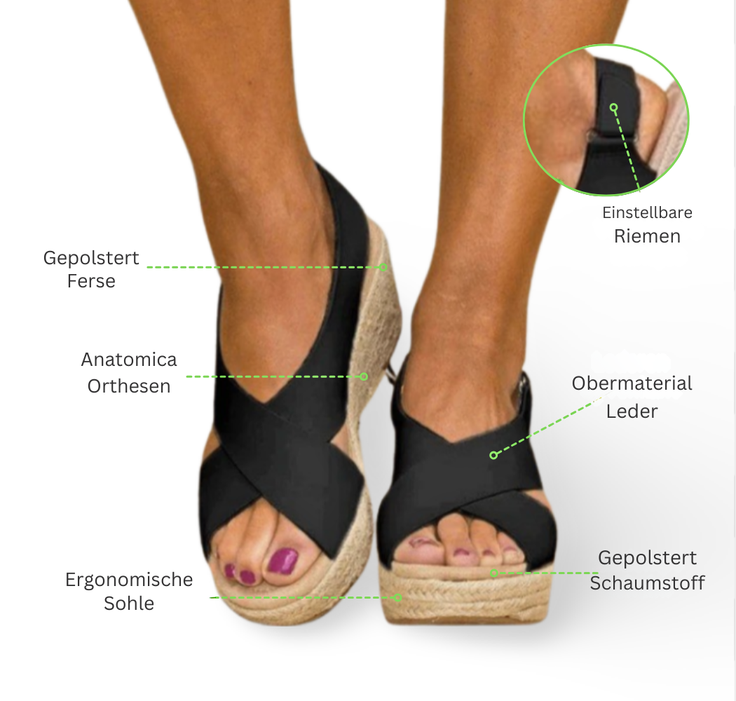 Orthopädische Modesandalen für den Sommer