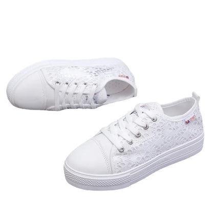 Bequeme weiße Daisy Sneakers für Damen