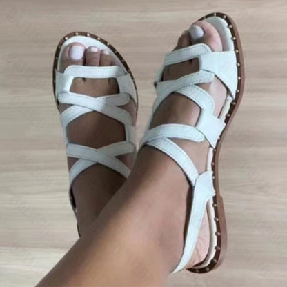 Riemchensandalen aus Leder für Frauen